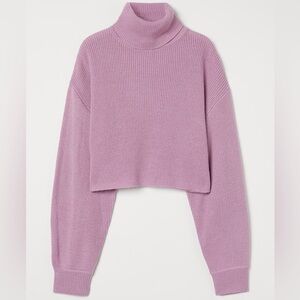 🖤H&M Cropped Turtle Neck Seater - Purple